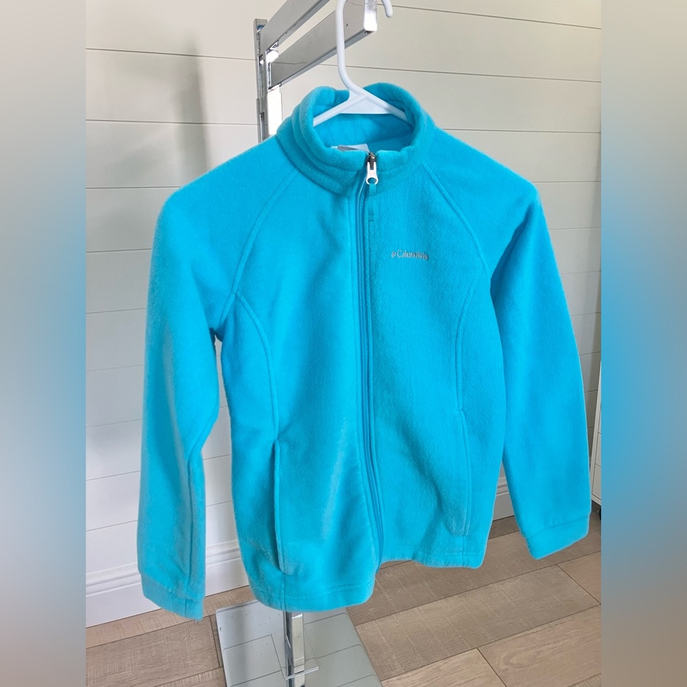 Columbia Aqua Blue Fleece Jacket